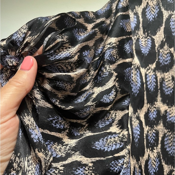 NWT Paul x Black and Blue pattern Silk Cotton Dress Size 38 US Size 8 - Picture 6 of 12